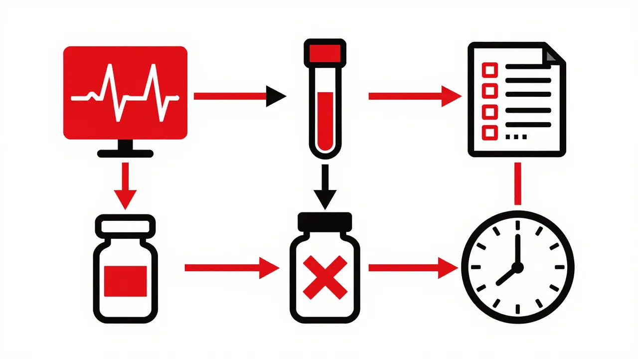 Five-step prevention system rendered as interconnected geometric shapes in bold colors.