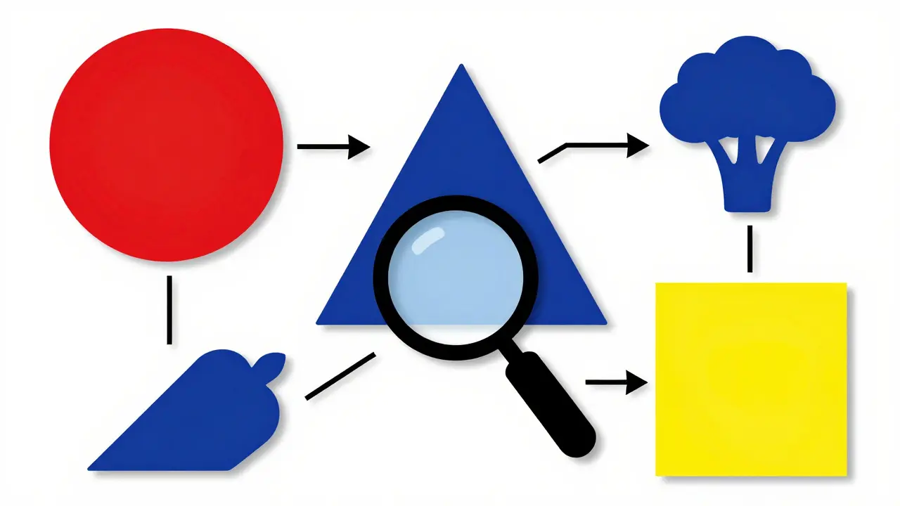 Geometric illustration of food safety risk factors and analysis